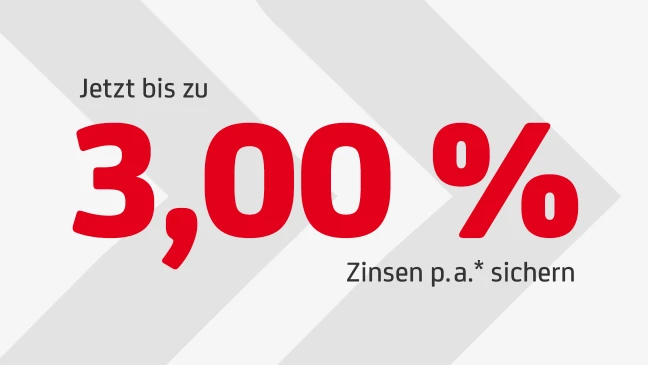 Jetzt bis zu 3,00 % p. a. Zinsen für 3 Monate.