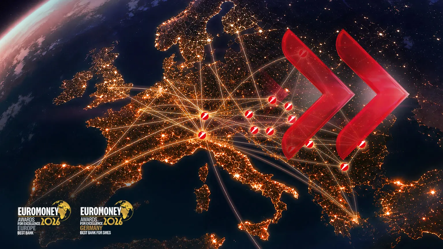 Europaweite Vernetzung von UniCredit mit Euromoney Awards 2026.